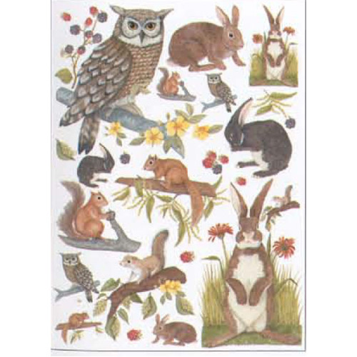 Декупажная карта на рисовой бумаге DECOUPAGE Napkin 35x50 см, (1) 519 Wild Animals (CT188900_519)