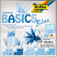 Папір для орігамі Folia Folding Papers 15x15 см, 50 аркушів, 80 г м 2, синій (464/1515)