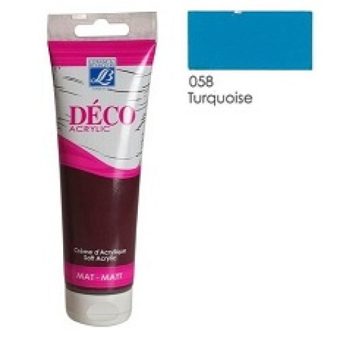 Акриловая краска Deco Acrylic Cream 120 мл, №058 Бирюзовый