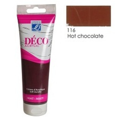 Акриловая краска Deco Acrylic Cream 120 мл, №116 Горячий шоколад
