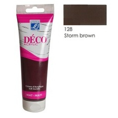 Акриловая краска Deco Acrylic Cream 120 мл, №128 Storm Brown