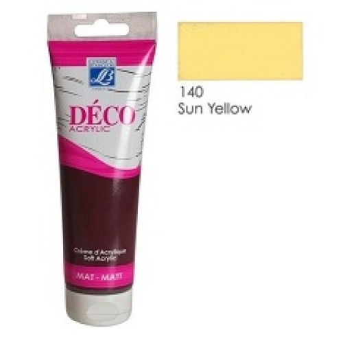 Акриловая краска Deco Acrylic Cream 120 мл, №140 Sun Yellow
