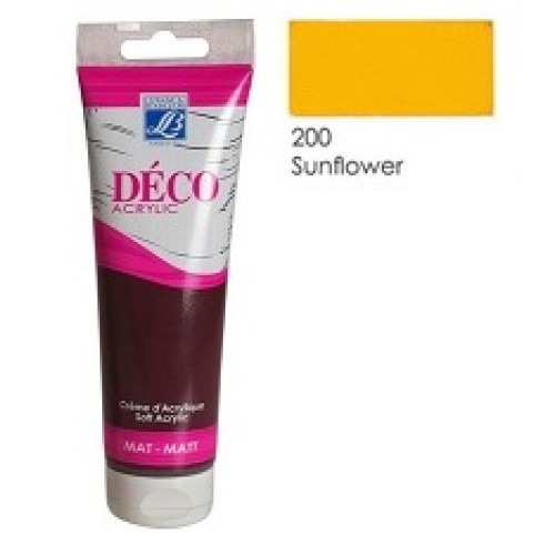 Акриловая краска Deco Acrylic Cream 120 мл, №200 Sunflower