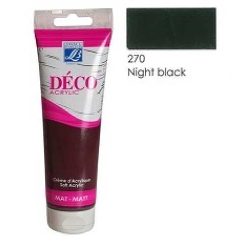 Акриловая краска Deco Acrylic Cream 120 мл, №270 Night Black