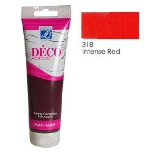 Акриловая краска Deco Acrylic Cream 120 мл, №318 Intense Red