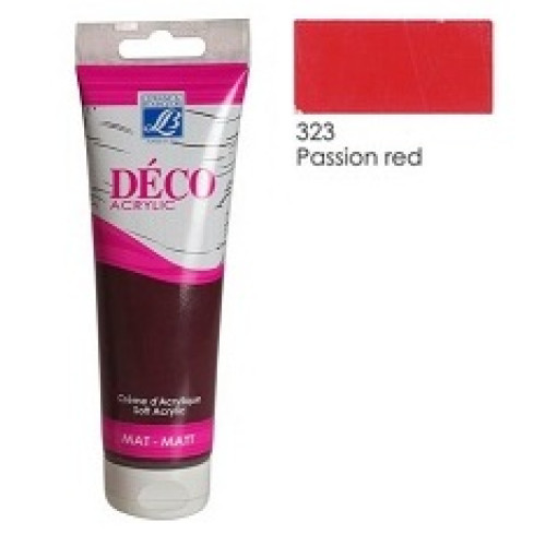 Акрилова фарба Deco Acrylic Cream 120 мл №323 Червоний насичений