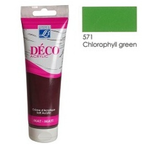 Акриловая краска Deco Acrylic Cream 120 мл, №571 Зеленый хлорофил