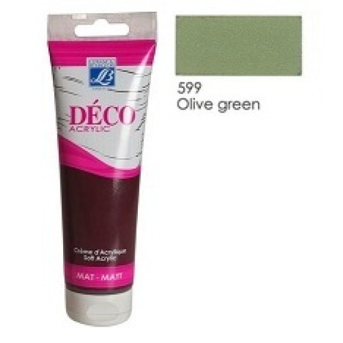 Акриловая краска Deco Acrylic Cream 120 мл, №599 Оливковый