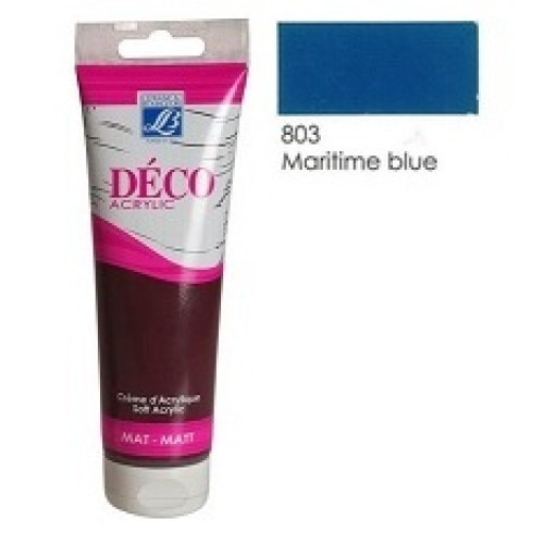 Акрилова фарба Deco Acrylic Cream 120 мл №803 Синій морський