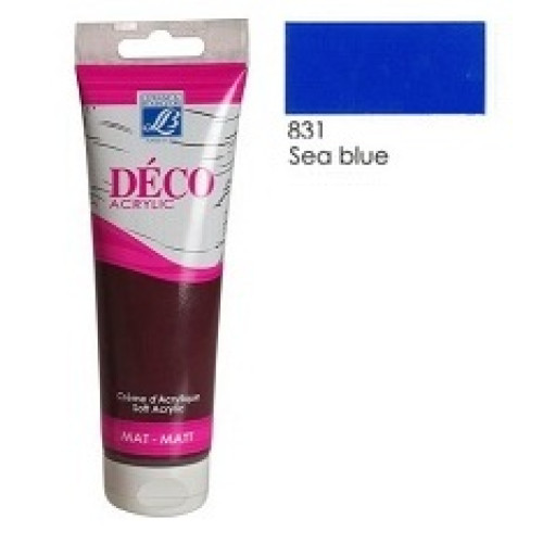 Акрилова фарба Deco Acrylic Cream 120 мл №831 Синій морськийe