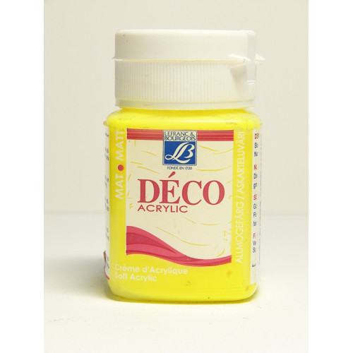 Акриловая краска матовая 50 мл Acrylic Cream Lefranc, №163 Желтый флуоресцентный