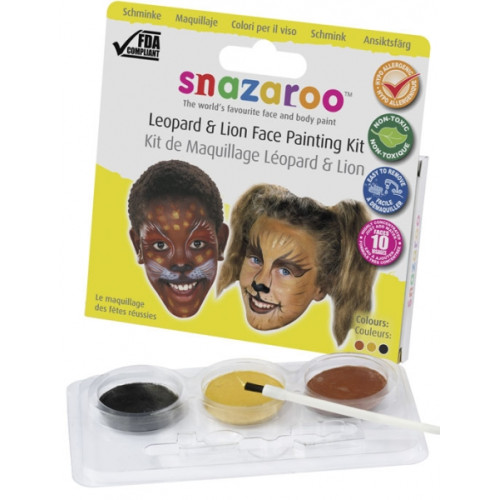 Краски для грима Snazaroo Leopard & Lion 3x2 мл