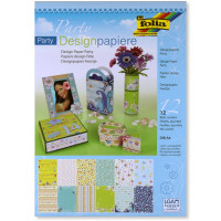 Набір дизайнерського паперу Folia Design Paper Pads ВЕЧІРКА 150 гр, A4 Асортi 12