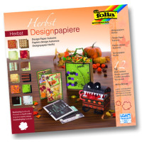 Дизайнерський папір у наборі 12 шт Folia Design Papers Pads осінь 190 гр, 30,5x30,5 см