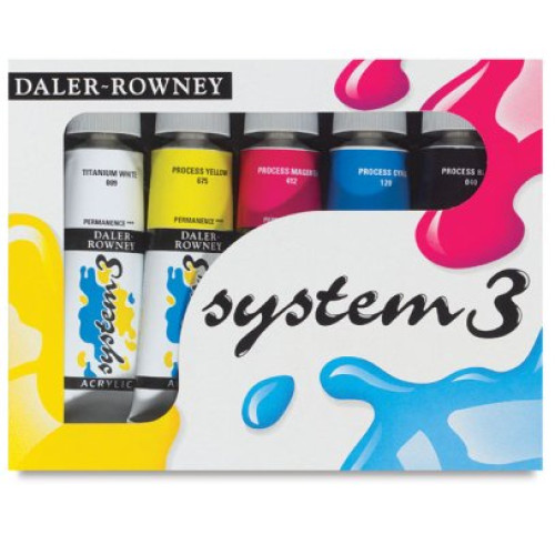 Краски акриловые 5х75 мл Daler-Rowney System-3 Process Set