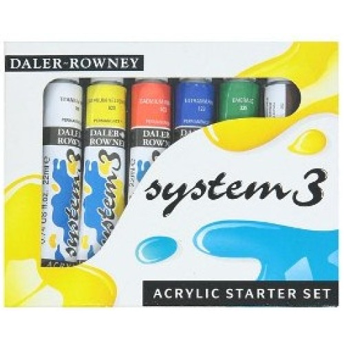 Акриловый набор красок 6х22 мл Daler-Rowney System-3 Starter Set