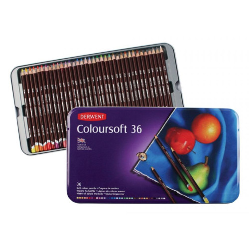 Цветные карандаши Derwent Coloursoft 36 цветов