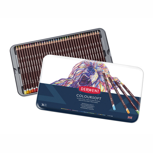 Кольорові олівці Derwent Coloursoft 36 кольорів
