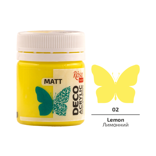 Акрилова фарба матова 20 мл Лимонний №2 Акрилова фарба матова 20 мл Лимонний №2