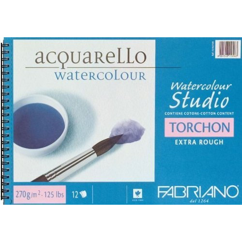 Альбом для акварелі Fabriano Watercolor Studio A4 пл 270г/м2 торшон 12л на спіралі