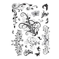 Чорно-біле натирання Cadence, Rub On Transfers Black&White, 17х25 см, R-005