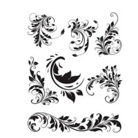 Черно-белая натирка Cadence, Rub On Transfers Black&White, 17х25 см, R-010