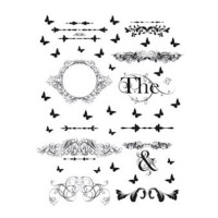 Чорно-біле натирання Cadence, Rub On Transfers Black&White, 17х25 см, R-021