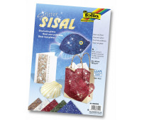 Сизаль у наборі Folia інтенсивні кольори з гліттером 135 гр, 23x33 см 5 шт.