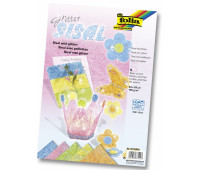Сизаль у наборі Folia пастельні кольори з гліттером 135 гр 23x33 см 5 шт.