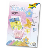 Сизаль у наборі Folia пастельні кольори з гліттером 135 гр 23x33 см 5 шт.