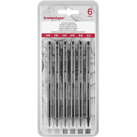 Вугільні олівці в наборі Copic, 6 шт (HB,2B,4B,6B,8B,EE) 2007236 Copic