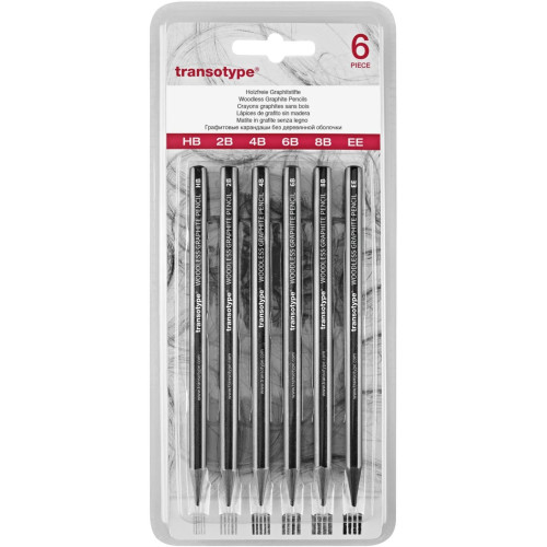Вугільні олівці в наборі Copic, 6 шт (HB,2B,4B,6B,8B,EE) 2007236 Copic